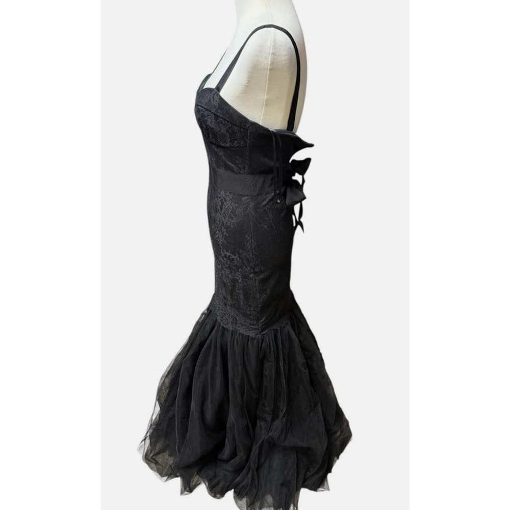 Pearl Georgina Chapman of Marchesa Women Maxi Dress Black Sleeveless Size 8 - Picture 5 of 15